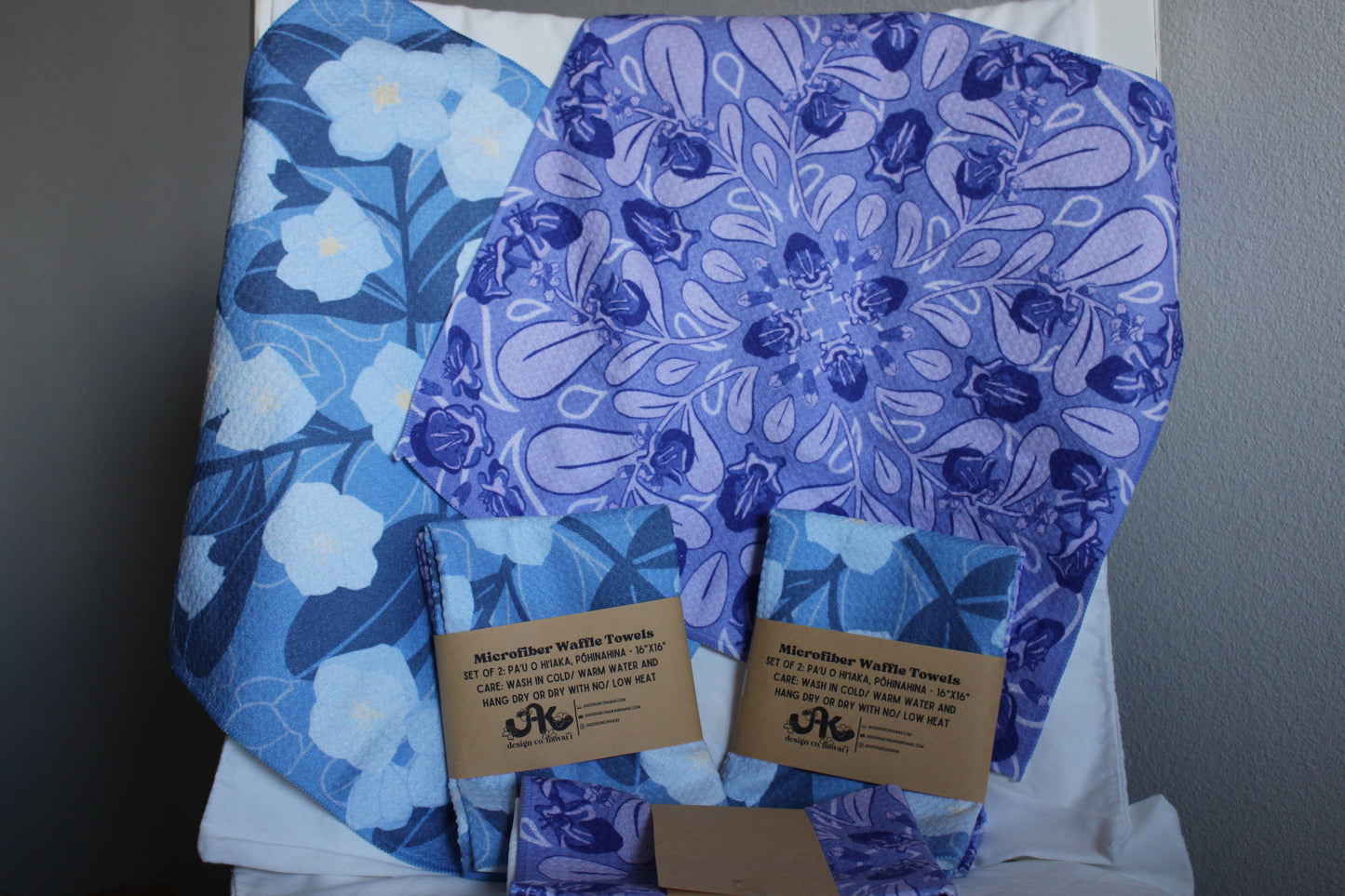 Microfiber Dish Towels: Paʻu O Hiʻiaka & Pōhinahina