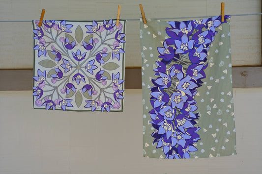 Microfiber Towel Set: Crown Flower