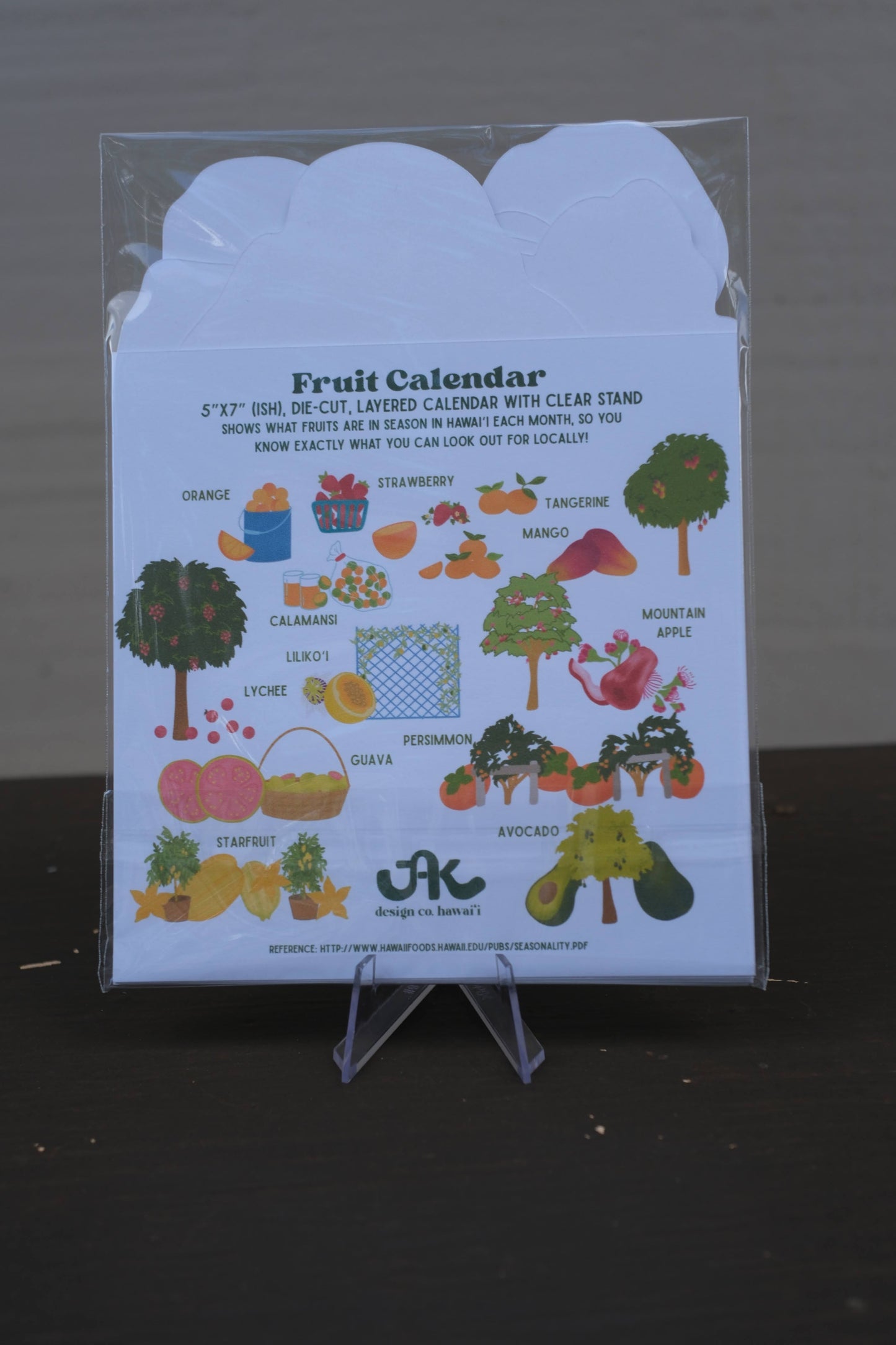Hawaiʻi Fruits Layered Desk Calendar